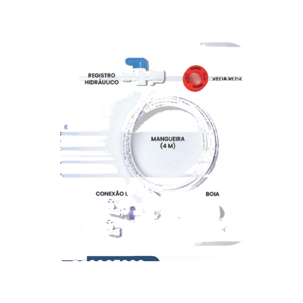 Kit de instalação hidráulica do purificador Alcaline MAX, com mangueira, registro e conexões